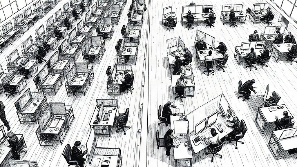 AIで仕事がなくなるとは、実際に何が起きることなのかのイラスト