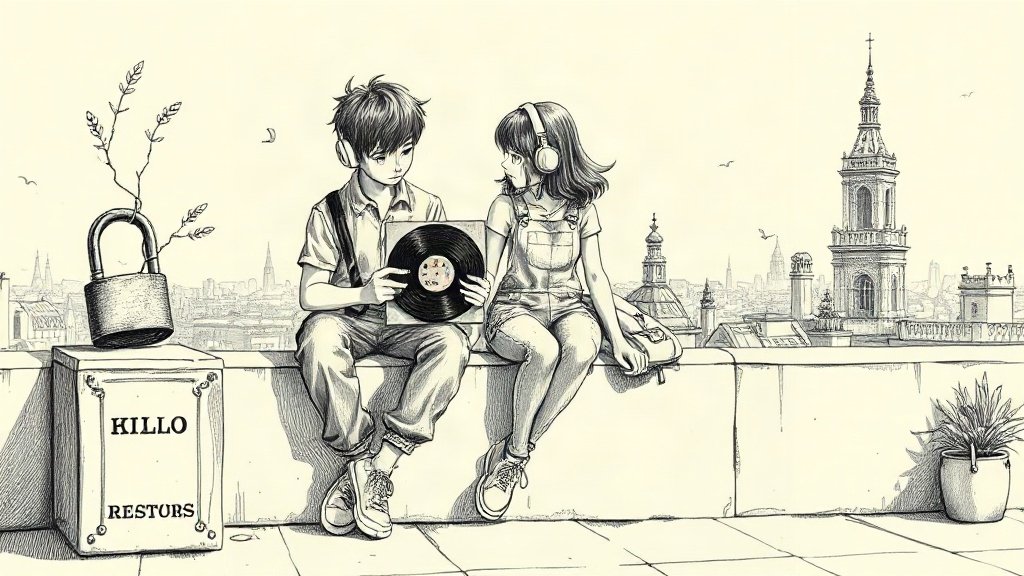 Suno AIの規約では、自分の作品の権利はどう扱われるのかのイラスト