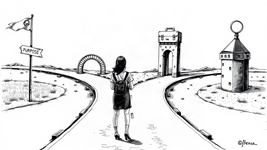AIで副業を始めるには、目的・ツール・案件・検証のどの順で進めればいいのかのイラスト