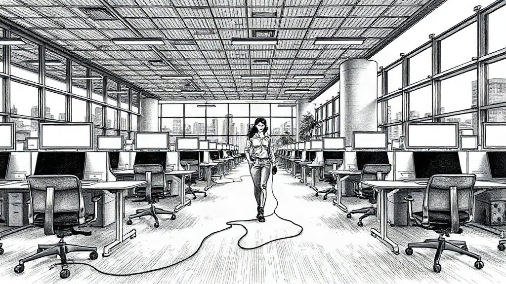 アメリカのAI失業は、テックのレイオフだけを見ていてよいのかのイラスト
