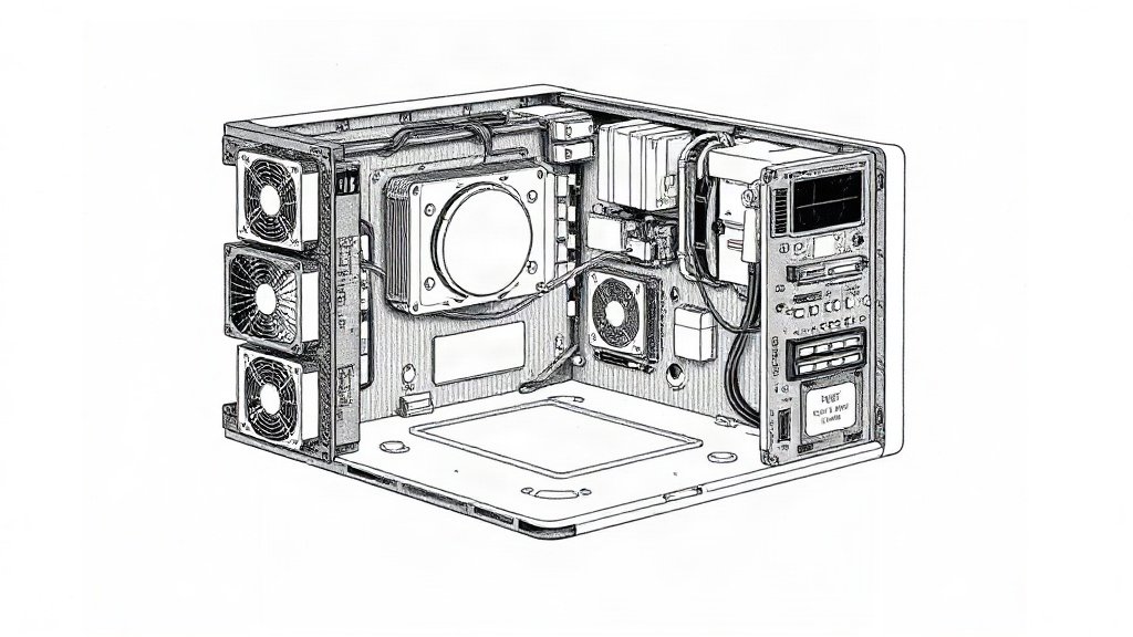 F9A PRO 495 ミニPCの192GBメモリと131 TOPSは何を変えるのイラスト