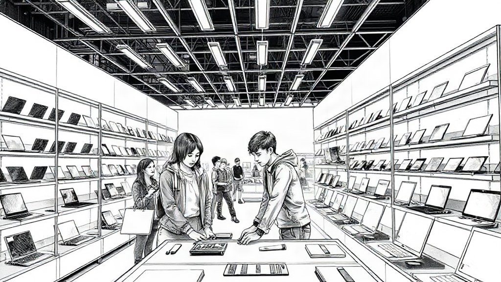 買う前に、Googlebookの価格と位置づけをどこで確かめるかのイラスト
