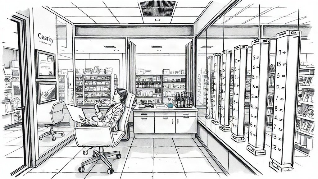 無料のAI肌診断で、あなたの肌ケアはどう変わりそうかのイラスト